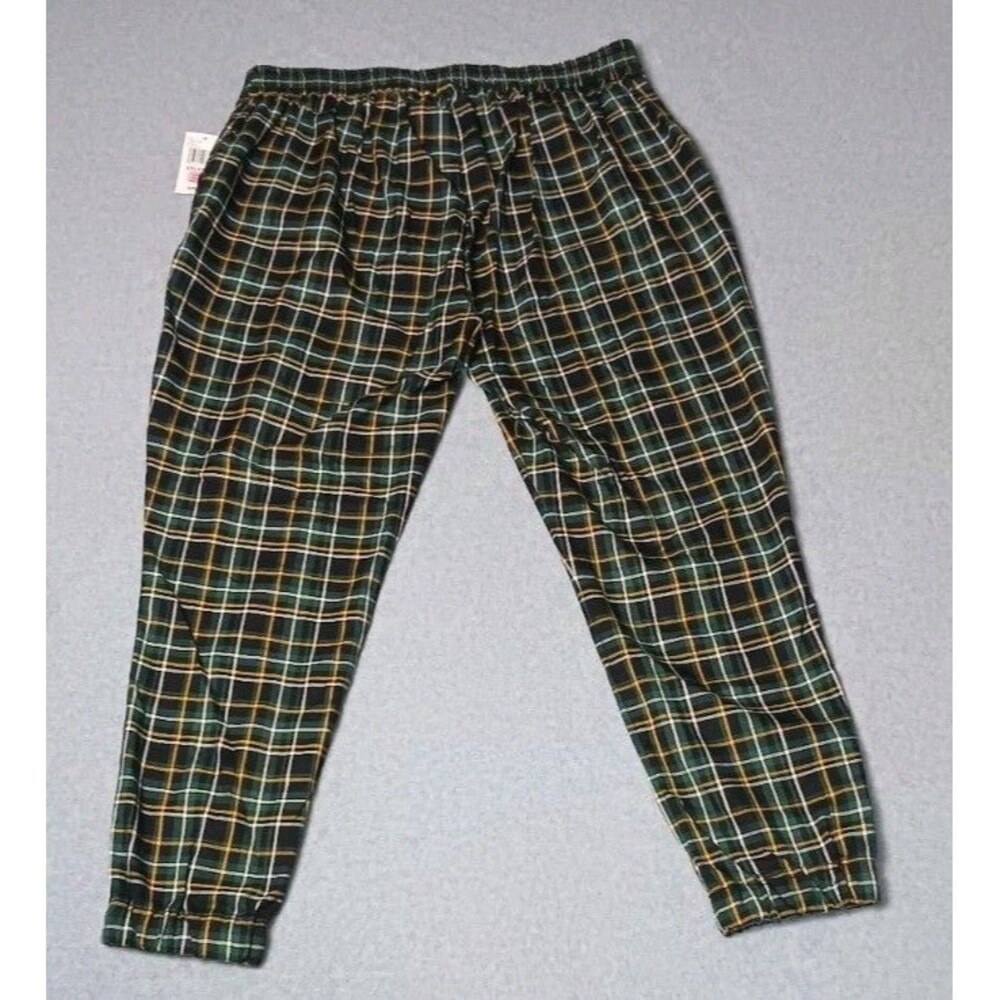 NWT! Almost Famous Plaid Jogger Pants Womens XXL Eclipse Green Skater Streetwear - Picture 8 of 15